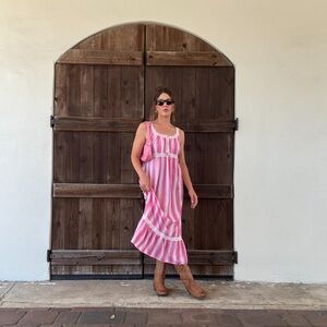 Pink Striped Women's Nightgown